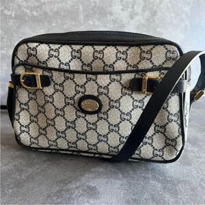Gucci Black and Cream Crossbody Bag